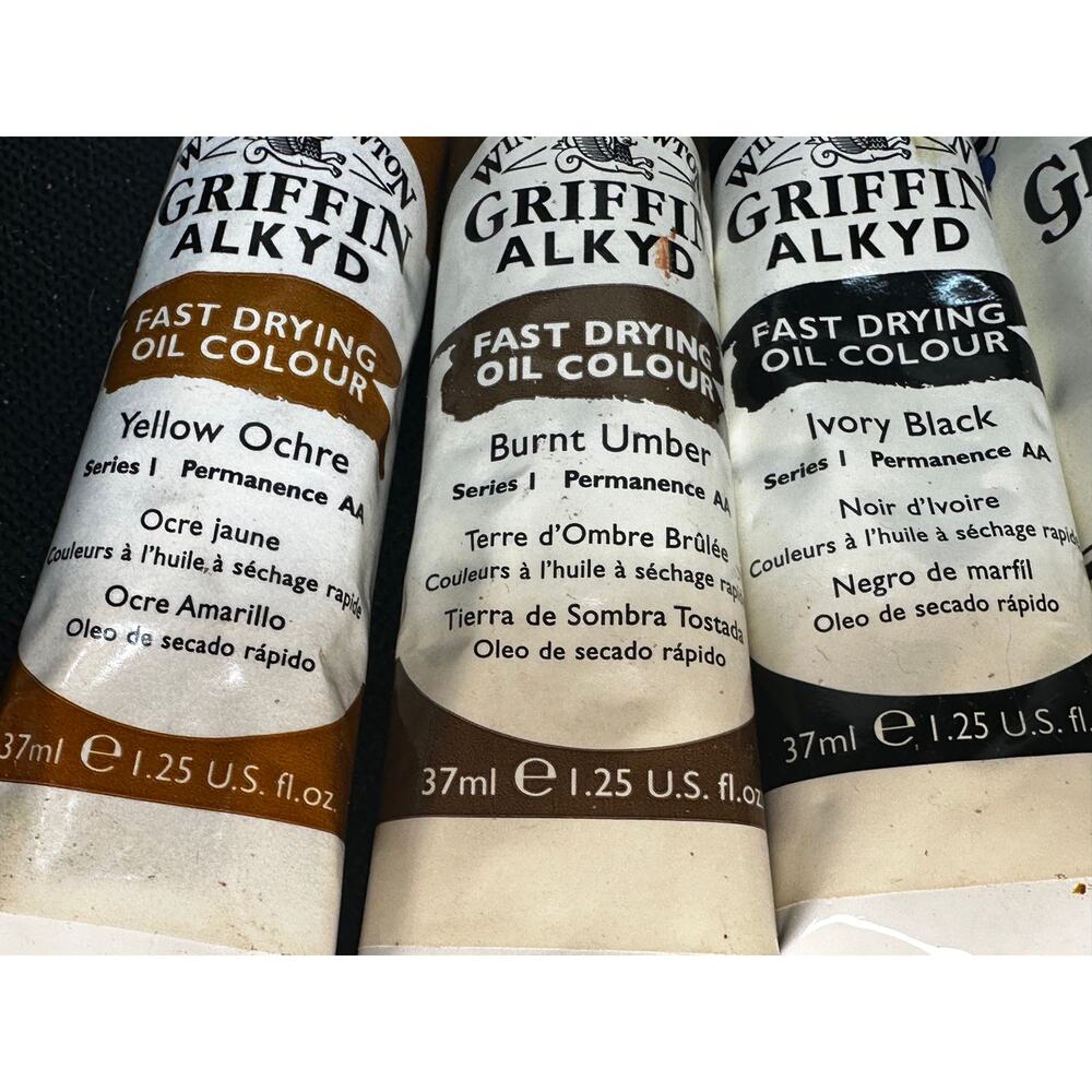 VTG (12) Windsor & Newton Griffin Alkyd Fast Drying Oil Colors All useable - Picture 4 of 8